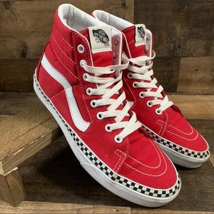 Vans Of The Wall Red Checkered Shoes Men’s Sz 8.5
